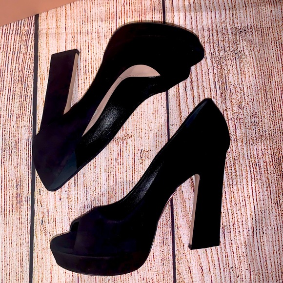 Miu Miu Peep Toe Heels in Black - Picture 6 of 6